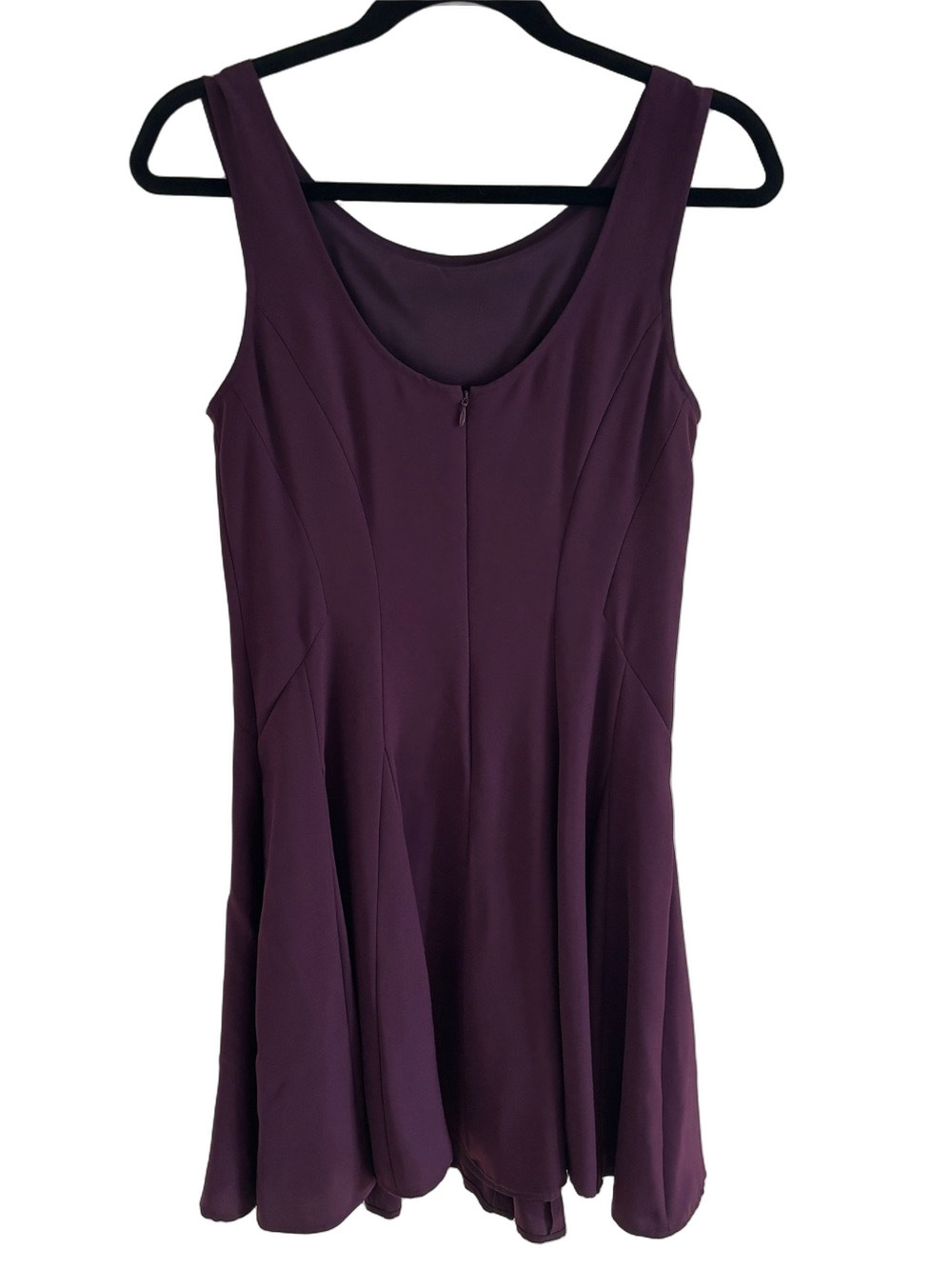 Theory Kaien Dress Sleeveless Plum Purple Fit-and-Flare Dress SZ 8 - Picture 5 of 9